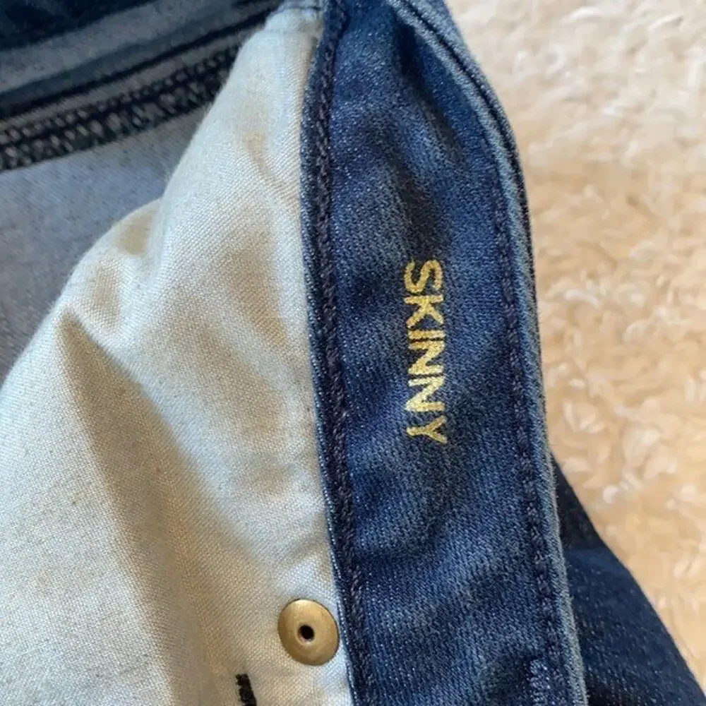 Michael Kors Jeans Womens‎ 2 Blue Skinny Cropped Dark Wash Capsule Minimalist